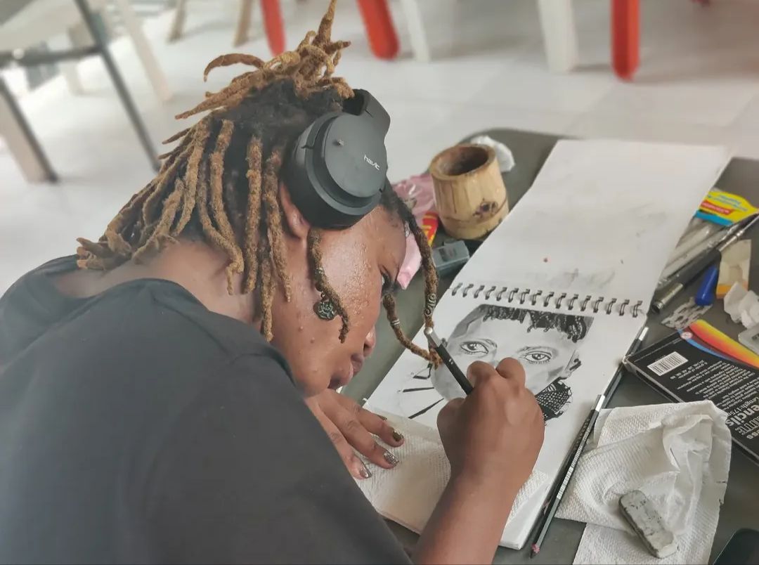 Film showing Bola John’s creative process